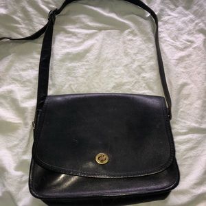 Black Leather Coach Purse